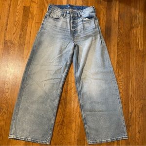 OLD NAVY HIGH WAIST WIDE LEG BAGGY JEANS